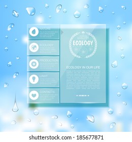 Website template design. Ecology background