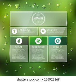 Website template design. Ecology background