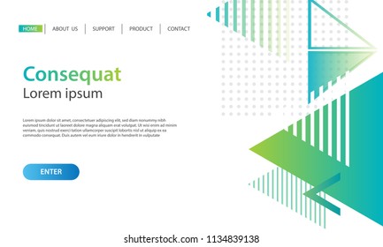 Website template design and landing page geometric shapes background. Vector illustration for apps development, mobile, ui template. 