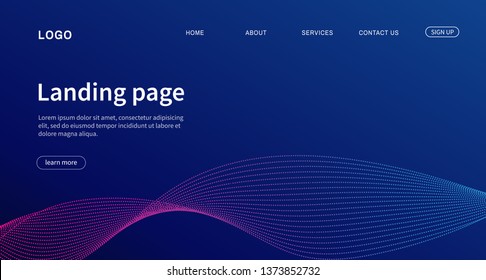 Website template design. Landing page Modern design for website. Vector illustration