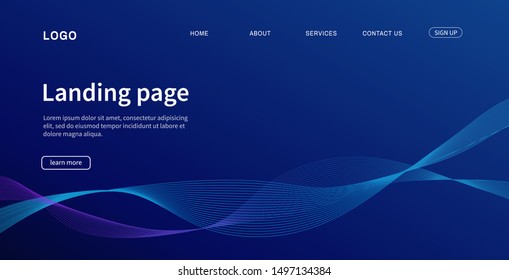 Website template design. Landing page Modern design for website. Vector illustration