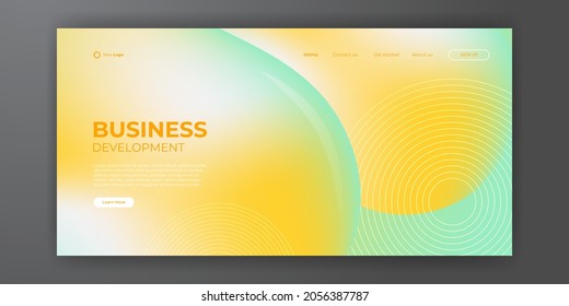 El diseño de plantillas de sitio web y la línea de la página de inicio dan forma al fondo azul. Ilustración vectorial para el desarrollo de aplicaciones, móvil, plantilla de ui