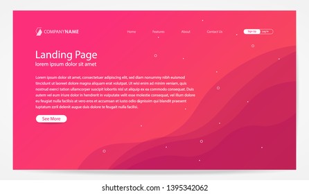 website template design. minimal geometric landing page background. modern concept for web. dynamic shapes composition.