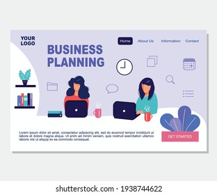 Website template design. Modern flat vector illustration concept of web page design for website and mobile website development.