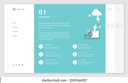 Website template design. Modern vector illustration concept of web page design for website and mobile website development. Easy to edit and customize.