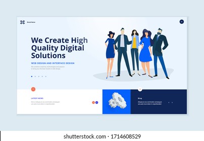 Website template design. Modern vector illustration concept of web page design for website and mobile website development. Easy to edit and customize.