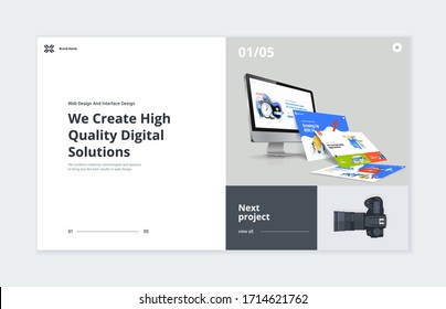 Website template design. Modern vector illustration concept of web page design for website and mobile website development. Easy to edit and customize.