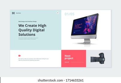 Website template design. Modern vector illustration concept of web page design for website and mobile website development. Easy to edit and customize.
