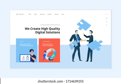 Website template design. Modern vector illustration concept of web page design for website and mobile website development. Easy to edit and customize.