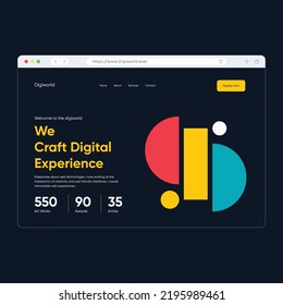 Website template design. Modern vector illustration concept of web page design for website development. Technology Website Page