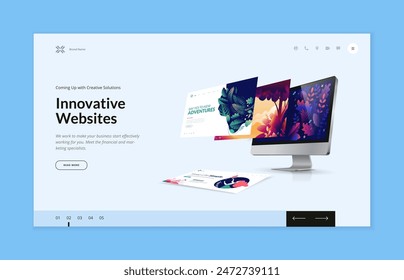 Website template design. Modern vector illustration concept of web page design for website and mobile website development. Easy to edit and customize.