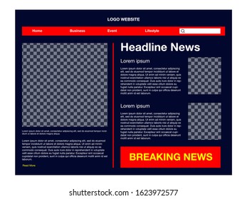 Website template design with simple and minimalist concept design.