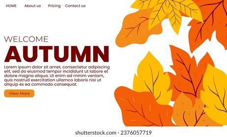 Website template design suitable for web page, landing page 