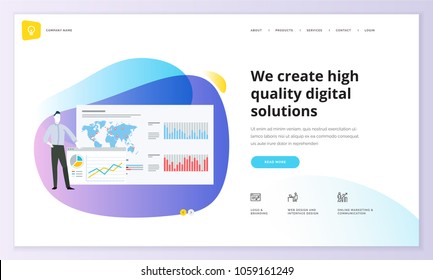 Website template design. Vector illustration concept of web page design for website and mobile website development. Easy to edit and customize.