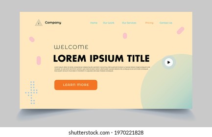 Website template design. Vector illustration concept of web page design for website and mobile website development. Easy to edit and customize. Modern BusinessWeb Hero Header Template.
