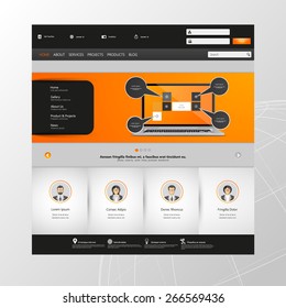Website Template Design for Your Business. Eps 10 VEctor Illustration