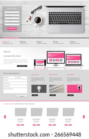 Website Template Design for Your Business. Eps 10 VEctor Illustration