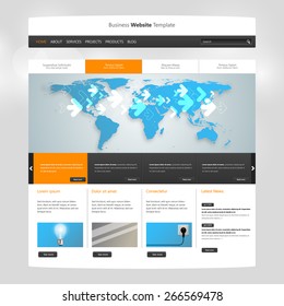 Website Template Design for Your Business. Eps 10 VEctor Illustration