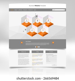 Website Template Design for Your Business. Eps 10 VEctor Illustration