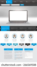 Website Template Design for Your Business. Eps 10 VEctor Illustration