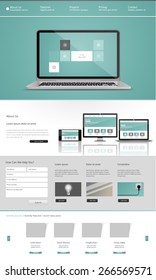 Website Template Design for Your Business. Eps 10 VEctor Illustration