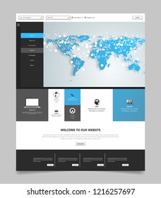 Website template designs. Modern flat design vector illustration concepts of web page design for website and mobile website development. Easy to edit and customize.

