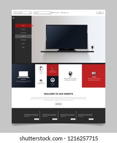 Website template designs. Modern flat design vector illustration concepts of web page design for website and mobile website development. Easy to edit and customize.
