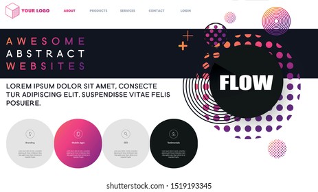 Website template designs. Modern geometric design vector illustration concepts of web page design for website and mobile website development. Easy to edit and customize.

