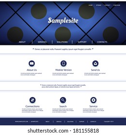 Website Template with Dotted Header Design