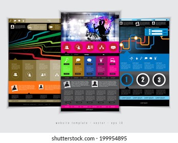 Website template. Easy editable vector