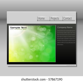 Website template, editable vector