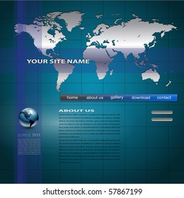 Website template, editable vector