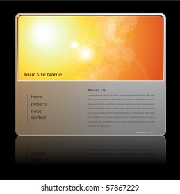 Website template, editable vector
