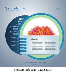 Website template, editable vector EPS 10