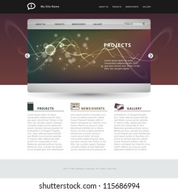 Website template in editable vector format