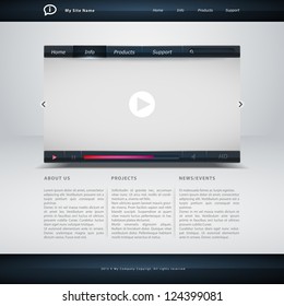 Website template in editable vector format