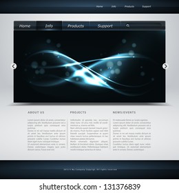 Website template in editable vector format