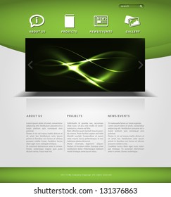 Website template in editable vector format