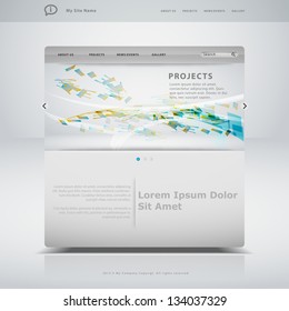 Website template in editable vector format