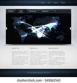Website template in editable vector format