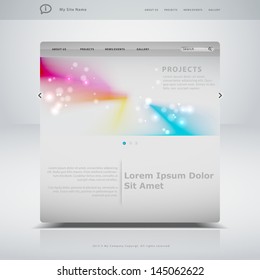 Website template in editable vector format