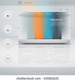 Website template in editable vector format