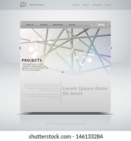 Website template in editable vector format 