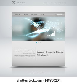 Website template in editable vector format 