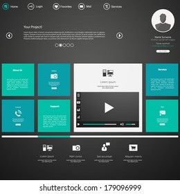 Website template in editable vector format 