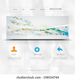 Website template in editable vector format 