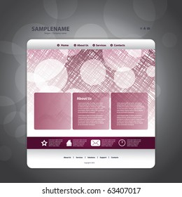 Website template in editable vector format