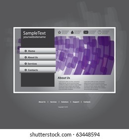 Website template in editable vector format