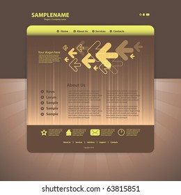 Website template in editable vector format