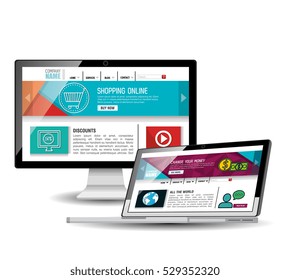 Website template in electronic devices